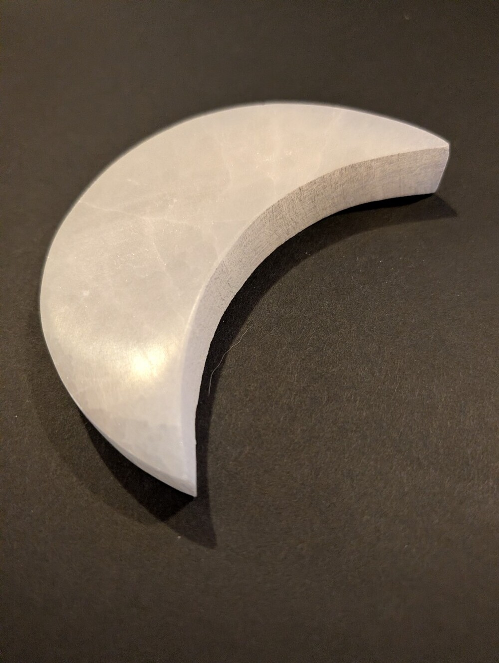Selenite Crescent Moon Plate